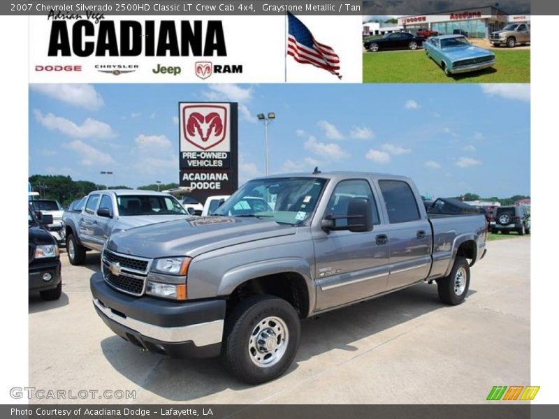Graystone Metallic / Tan 2007 Chevrolet Silverado 2500HD Classic LT Crew Cab 4x4