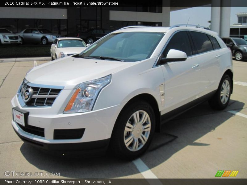 Platinum Ice Tricoat / Shale/Brownstone 2010 Cadillac SRX V6