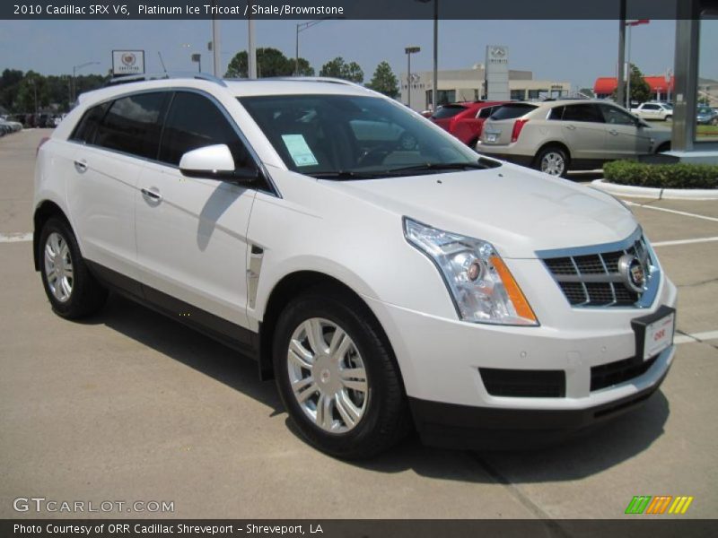Platinum Ice Tricoat / Shale/Brownstone 2010 Cadillac SRX V6