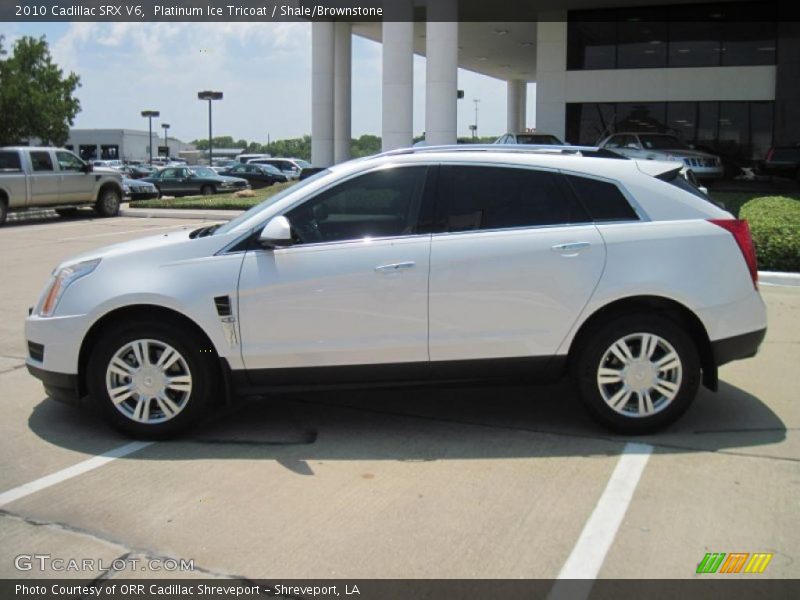 Platinum Ice Tricoat / Shale/Brownstone 2010 Cadillac SRX V6