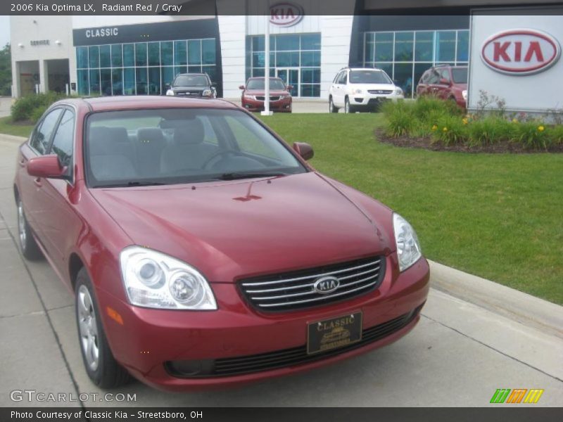 Radiant Red / Gray 2006 Kia Optima LX