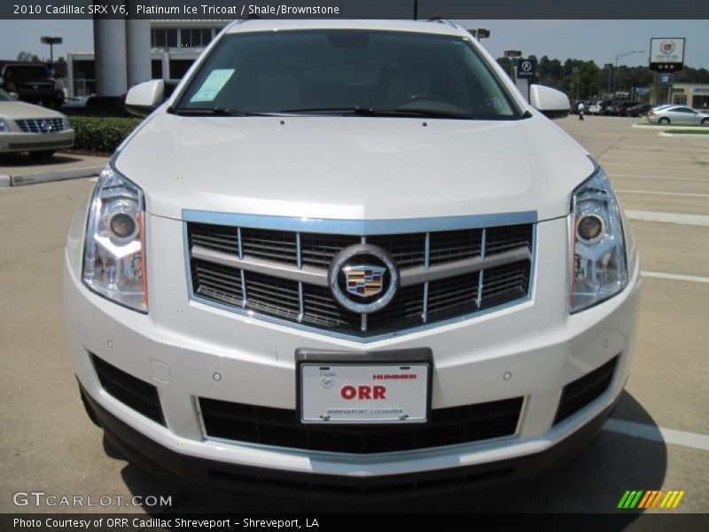 Platinum Ice Tricoat / Shale/Brownstone 2010 Cadillac SRX V6