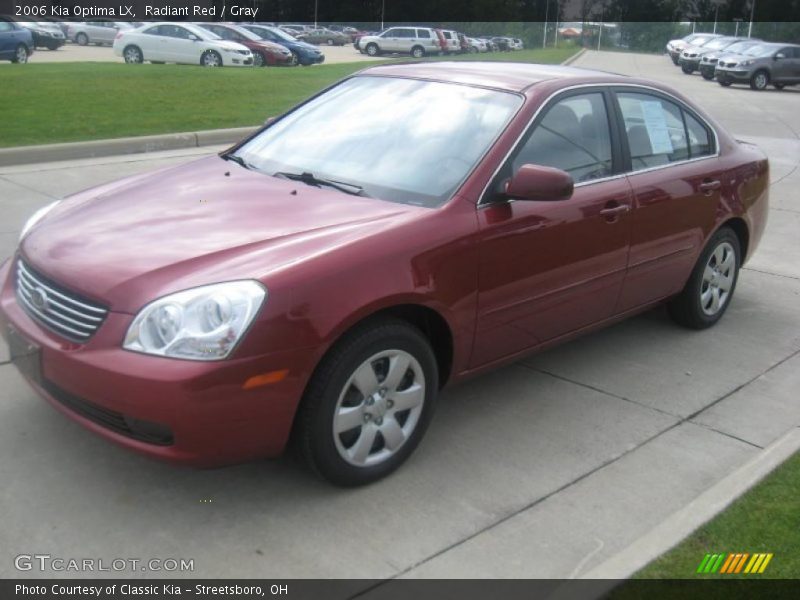 Radiant Red / Gray 2006 Kia Optima LX