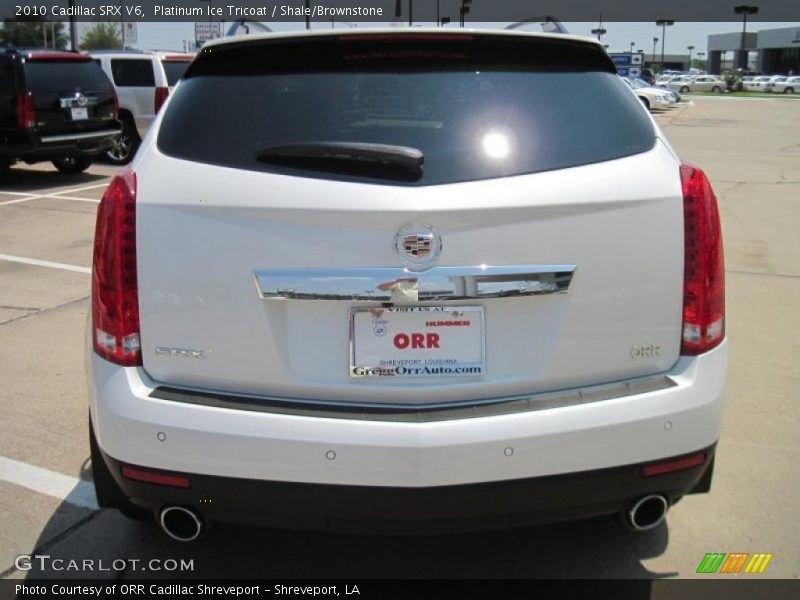 Platinum Ice Tricoat / Shale/Brownstone 2010 Cadillac SRX V6