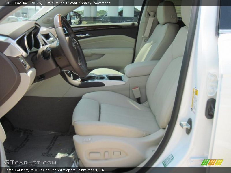 Platinum Ice Tricoat / Shale/Brownstone 2010 Cadillac SRX V6