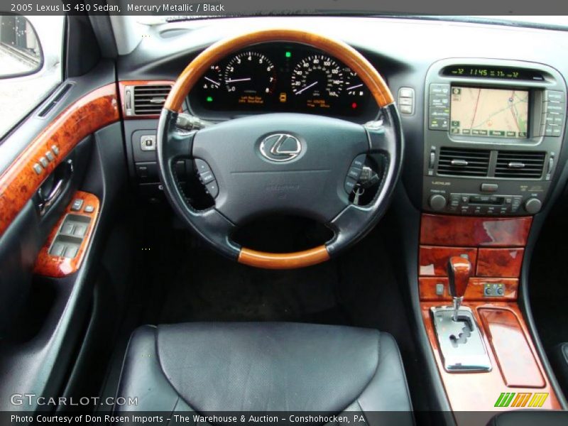 Mercury Metallic / Black 2005 Lexus LS 430 Sedan