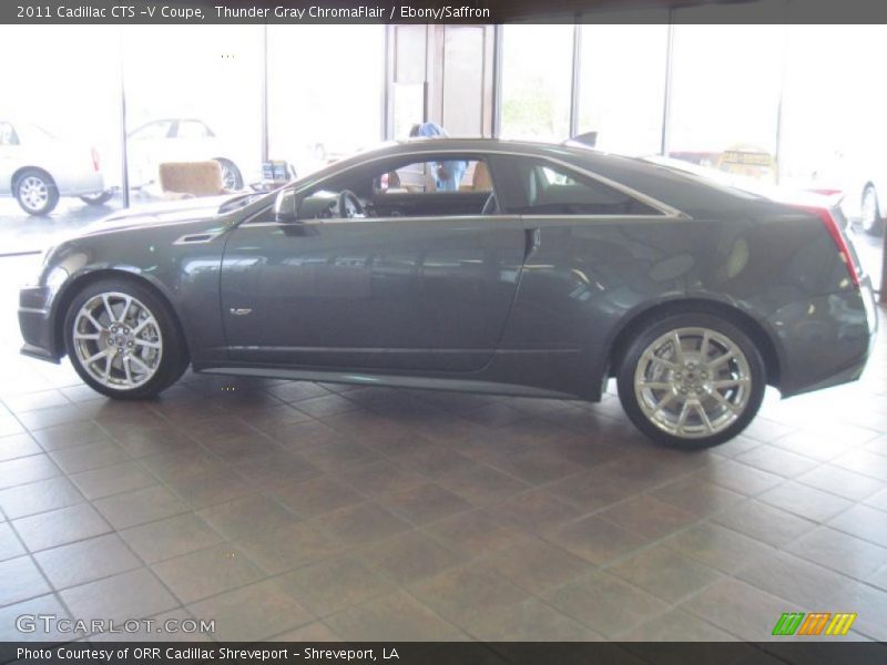 Thunder Gray ChromaFlair / Ebony/Saffron 2011 Cadillac CTS -V Coupe