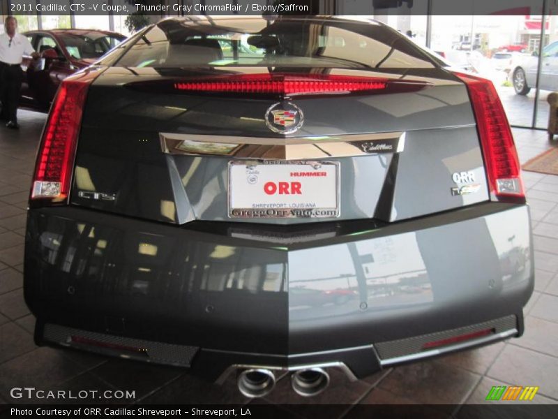 Thunder Gray ChromaFlair / Ebony/Saffron 2011 Cadillac CTS -V Coupe