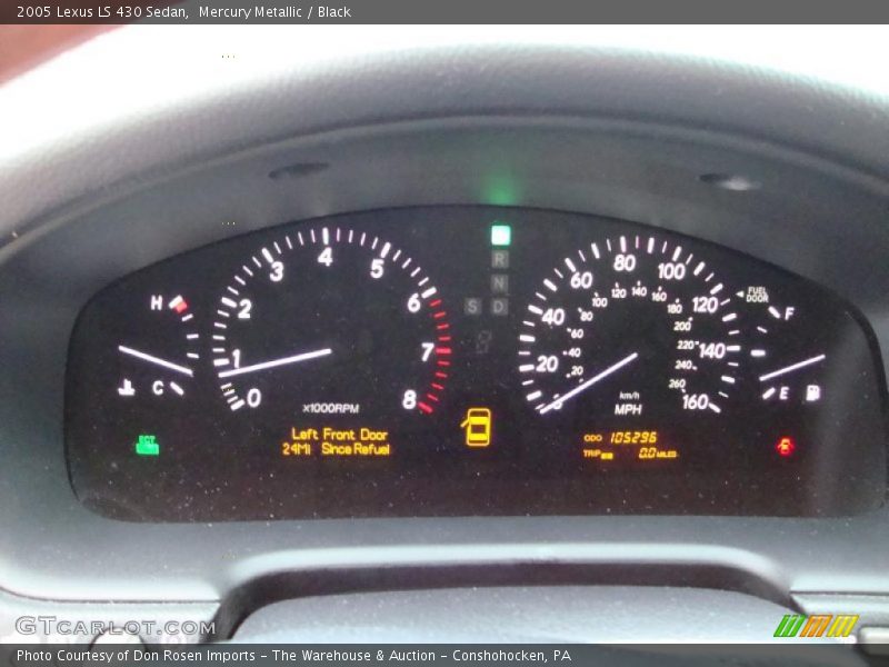 Mercury Metallic / Black 2005 Lexus LS 430 Sedan