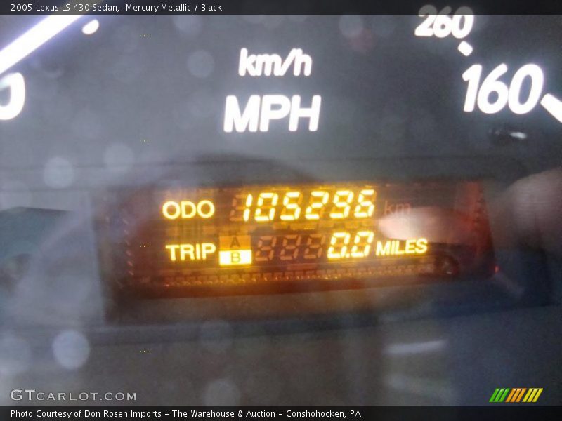 Mercury Metallic / Black 2005 Lexus LS 430 Sedan