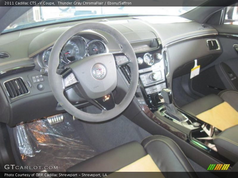 Thunder Gray ChromaFlair / Ebony/Saffron 2011 Cadillac CTS -V Coupe