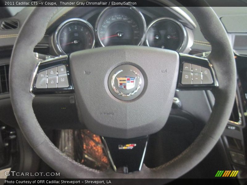 Thunder Gray ChromaFlair / Ebony/Saffron 2011 Cadillac CTS -V Coupe