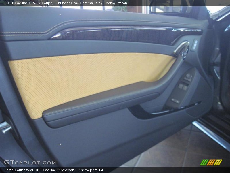 Thunder Gray ChromaFlair / Ebony/Saffron 2011 Cadillac CTS -V Coupe