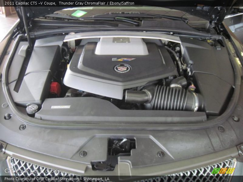 Thunder Gray ChromaFlair / Ebony/Saffron 2011 Cadillac CTS -V Coupe