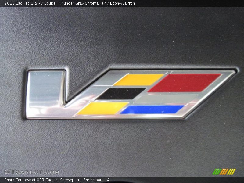 Thunder Gray ChromaFlair / Ebony/Saffron 2011 Cadillac CTS -V Coupe