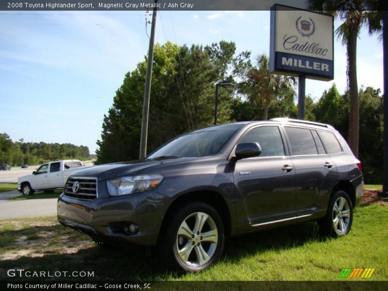 Magnetic Gray Metallic / Ash Gray 2008 Toyota Highlander Sport