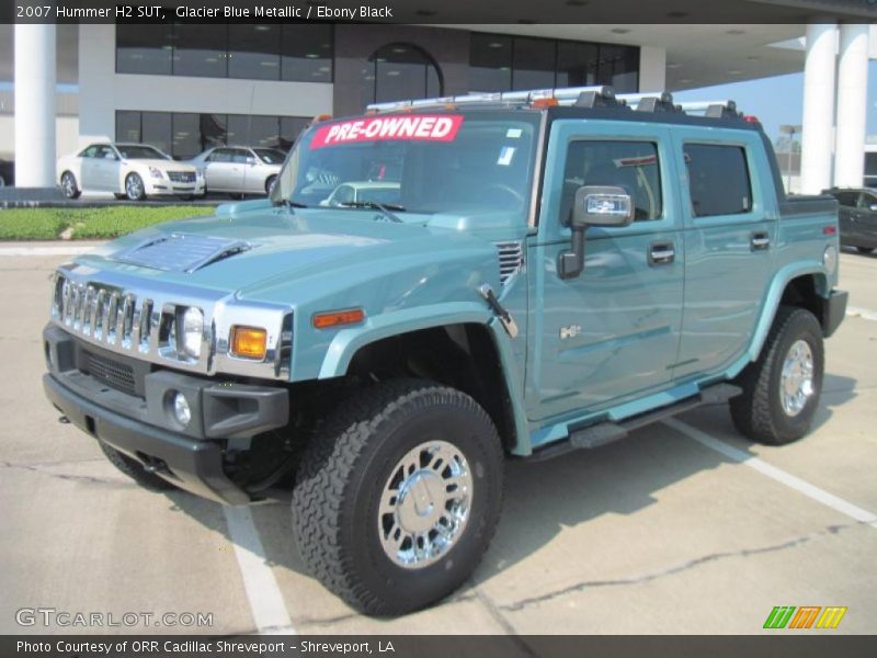 Glacier Blue Metallic / Ebony Black 2007 Hummer H2 SUT