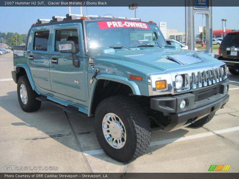 Glacier Blue Metallic / Ebony Black 2007 Hummer H2 SUT