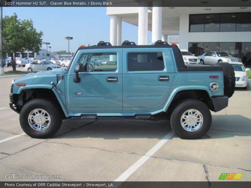 Glacier Blue Metallic / Ebony Black 2007 Hummer H2 SUT