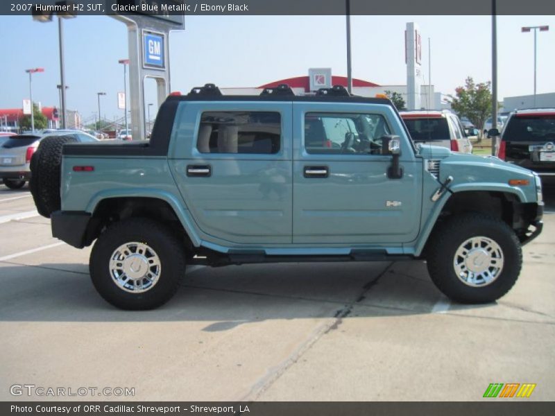 Glacier Blue Metallic / Ebony Black 2007 Hummer H2 SUT