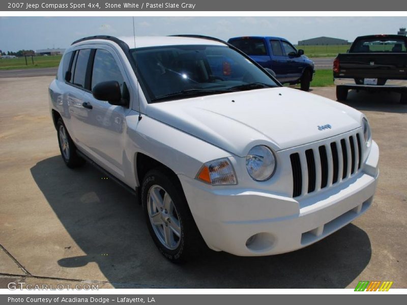 Stone White / Pastel Slate Gray 2007 Jeep Compass Sport 4x4
