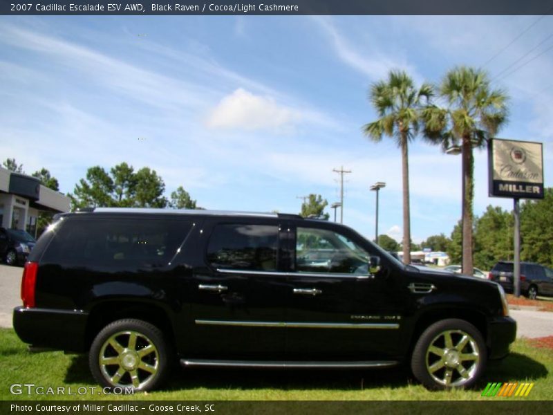 Black Raven / Cocoa/Light Cashmere 2007 Cadillac Escalade ESV AWD