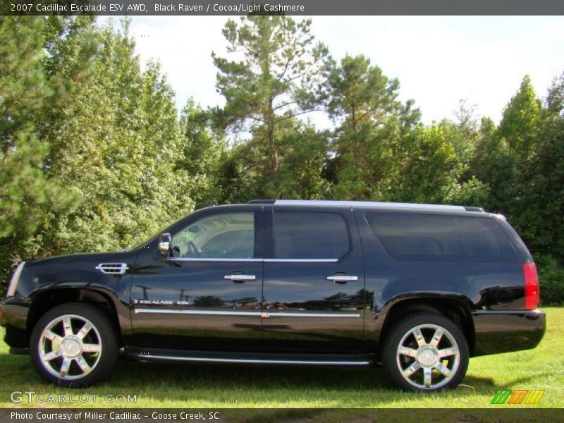 Black Raven / Cocoa/Light Cashmere 2007 Cadillac Escalade ESV AWD