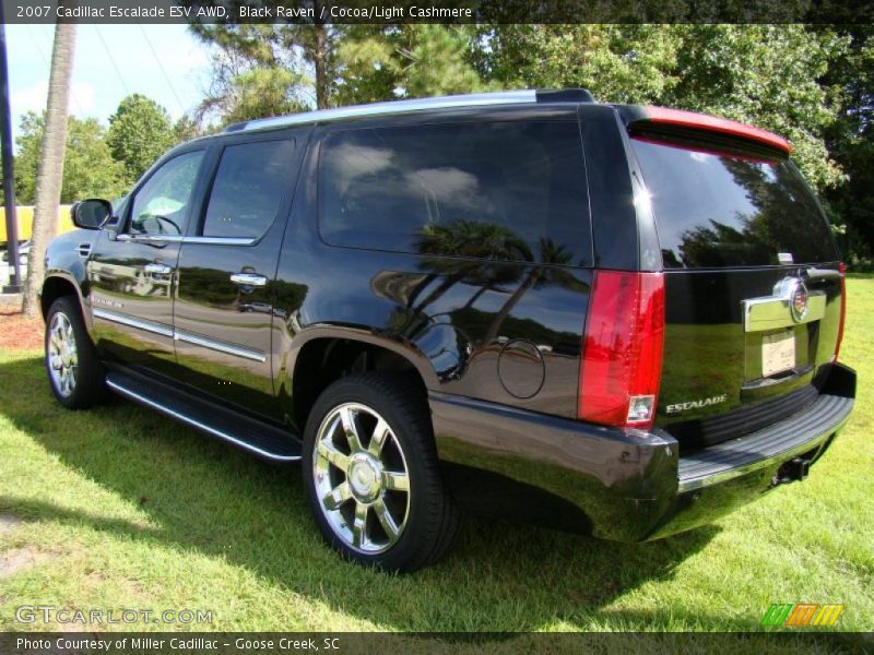 Black Raven / Cocoa/Light Cashmere 2007 Cadillac Escalade ESV AWD