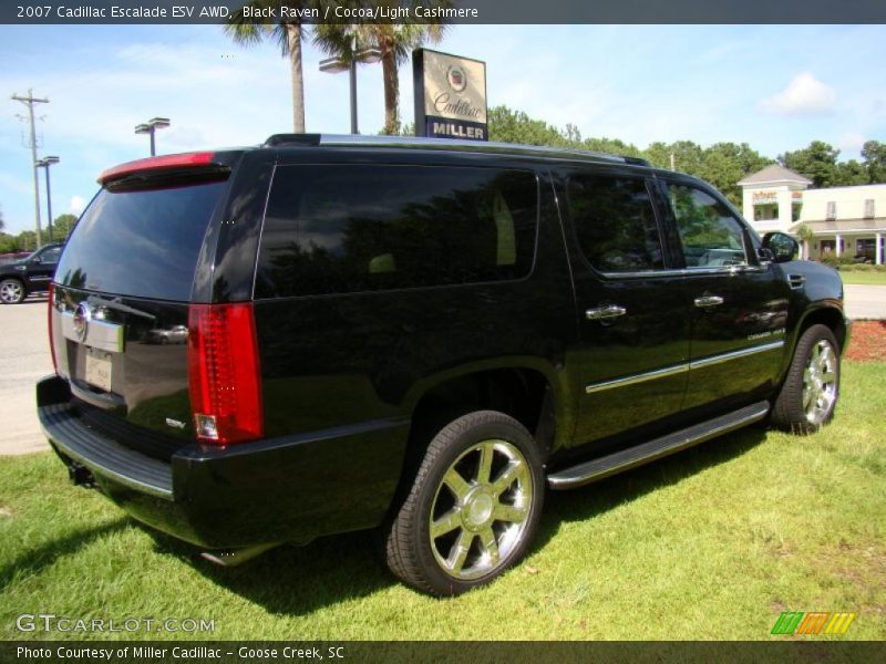 Black Raven / Cocoa/Light Cashmere 2007 Cadillac Escalade ESV AWD