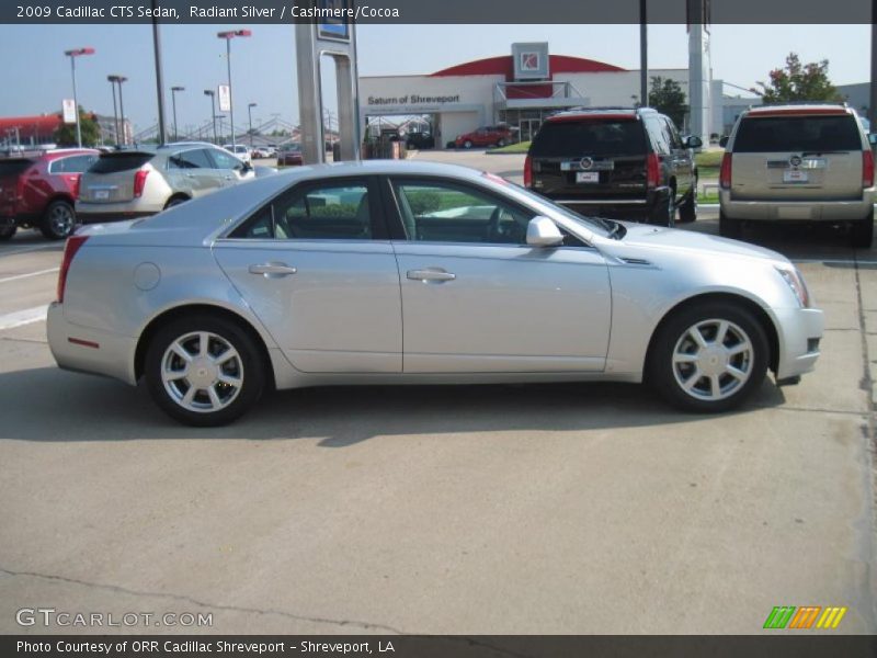 Radiant Silver / Cashmere/Cocoa 2009 Cadillac CTS Sedan