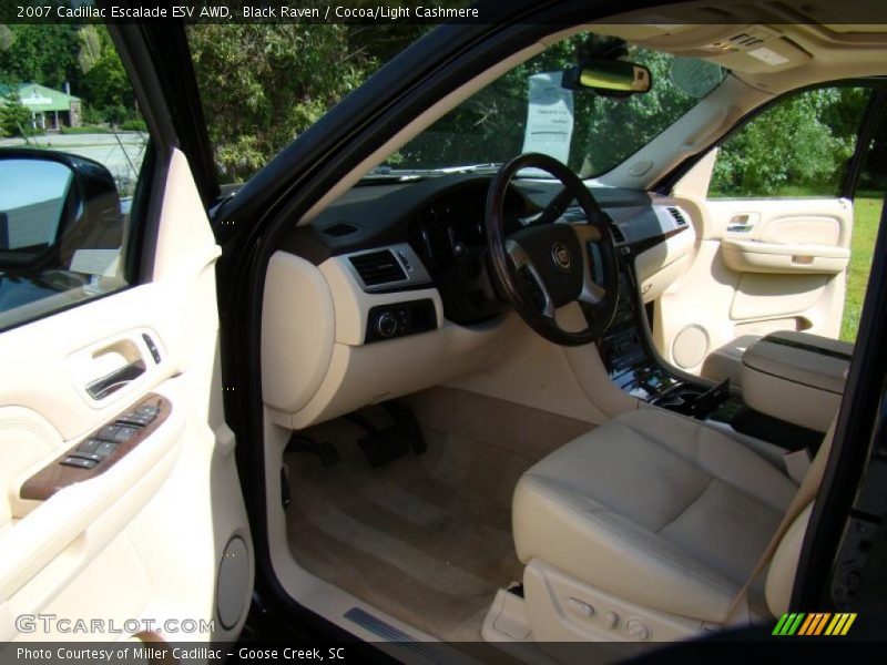 Black Raven / Cocoa/Light Cashmere 2007 Cadillac Escalade ESV AWD
