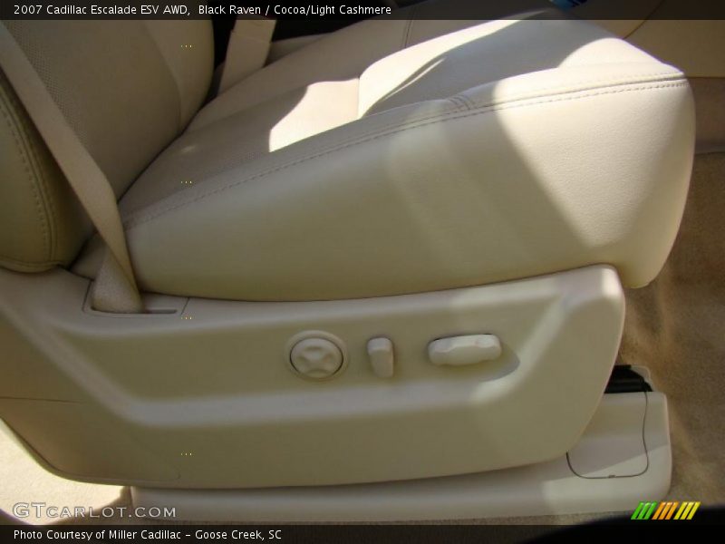 Black Raven / Cocoa/Light Cashmere 2007 Cadillac Escalade ESV AWD