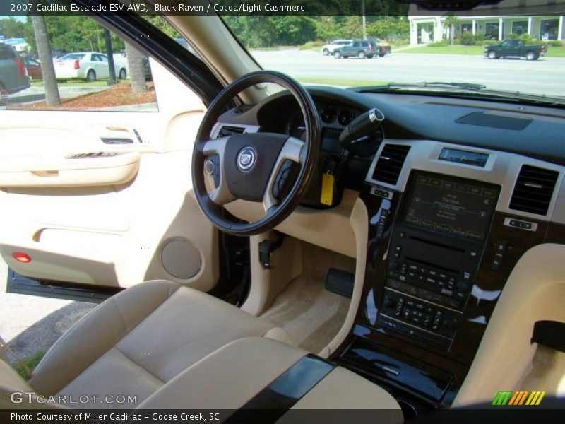 Black Raven / Cocoa/Light Cashmere 2007 Cadillac Escalade ESV AWD