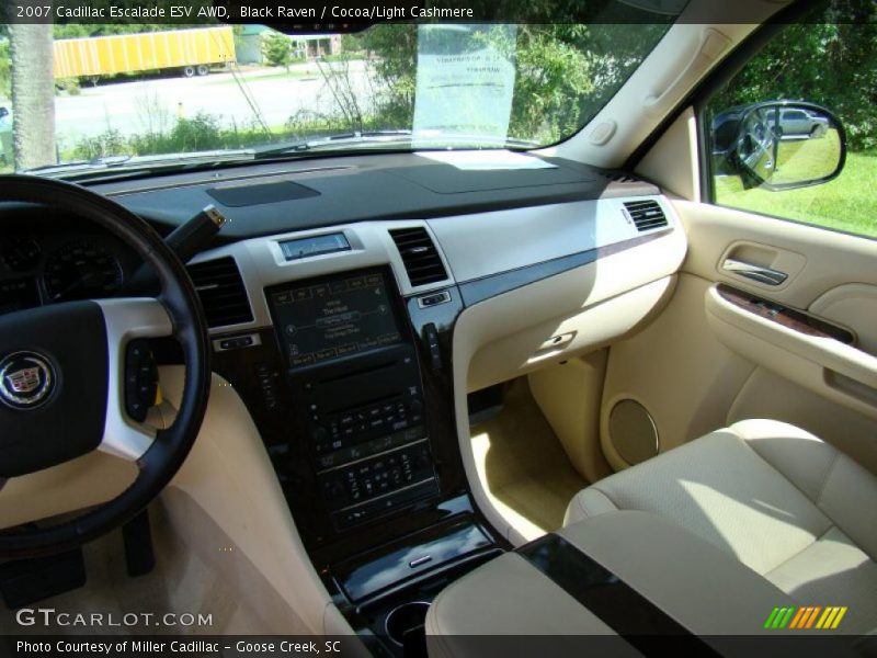 Black Raven / Cocoa/Light Cashmere 2007 Cadillac Escalade ESV AWD
