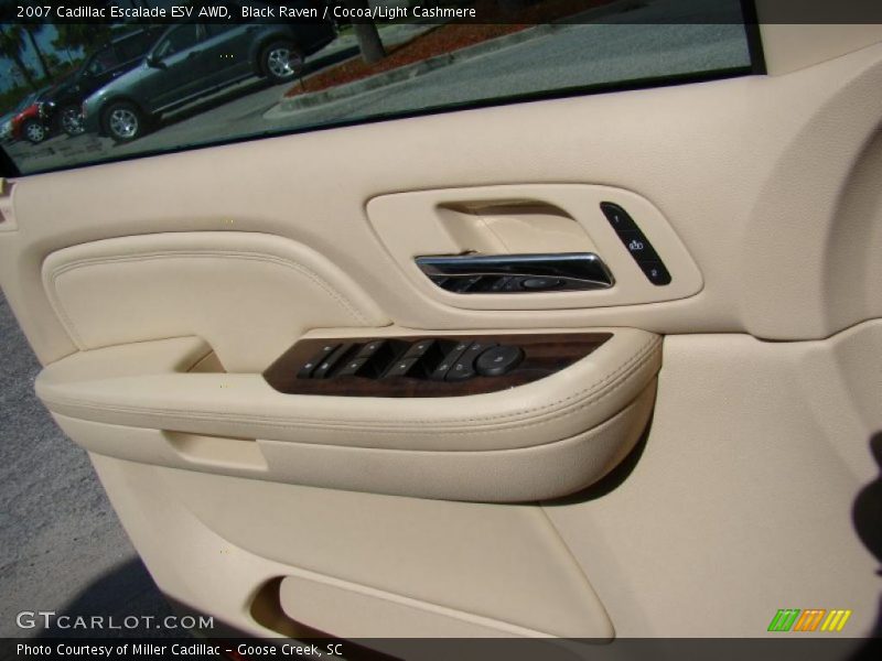 Black Raven / Cocoa/Light Cashmere 2007 Cadillac Escalade ESV AWD