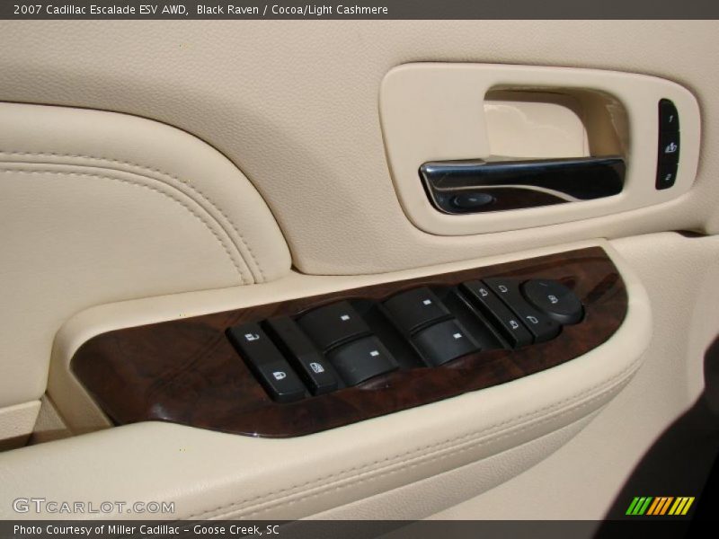 Black Raven / Cocoa/Light Cashmere 2007 Cadillac Escalade ESV AWD