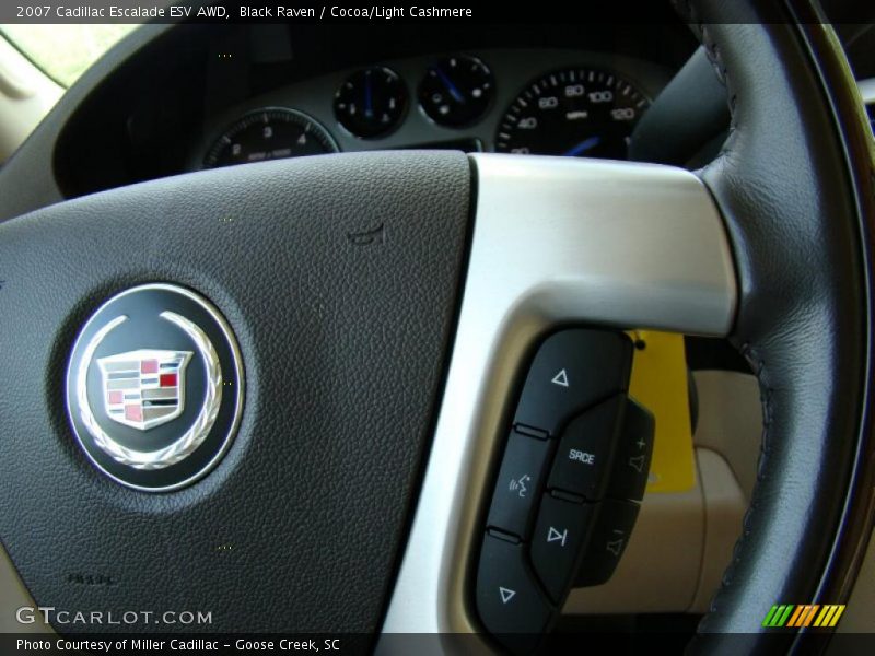 Black Raven / Cocoa/Light Cashmere 2007 Cadillac Escalade ESV AWD