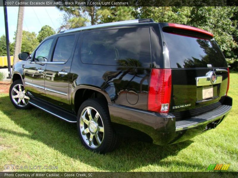 Black Raven / Cocoa/Light Cashmere 2007 Cadillac Escalade ESV AWD