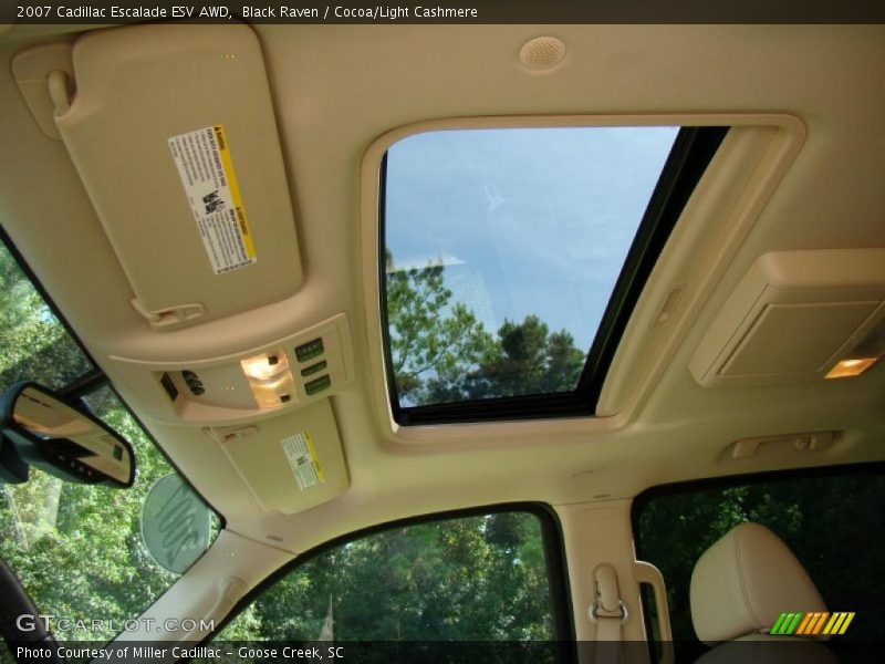 Black Raven / Cocoa/Light Cashmere 2007 Cadillac Escalade ESV AWD