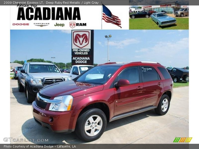 Deep Ruby Red Metallic / Light Gray 2009 Chevrolet Equinox LT