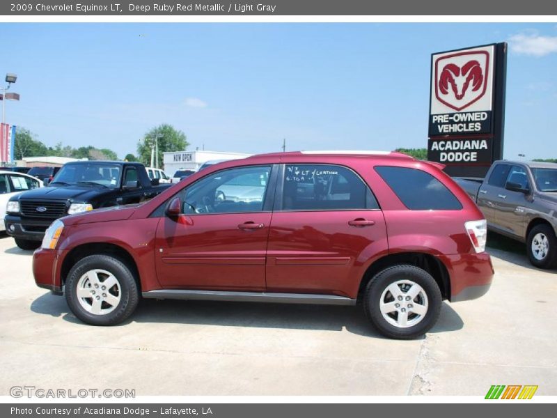Deep Ruby Red Metallic / Light Gray 2009 Chevrolet Equinox LT