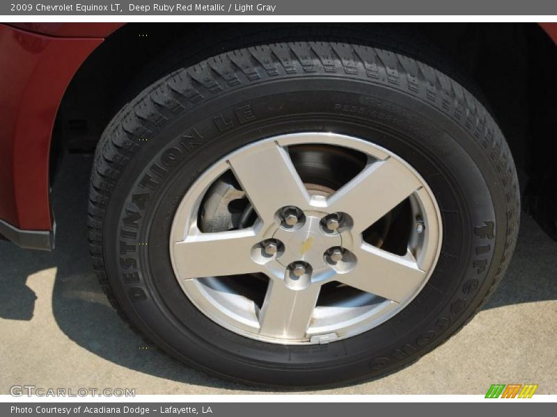 Deep Ruby Red Metallic / Light Gray 2009 Chevrolet Equinox LT