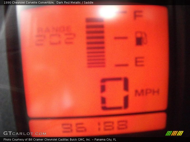 Dark Red Metallic / Saddle 1990 Chevrolet Corvette Convertible