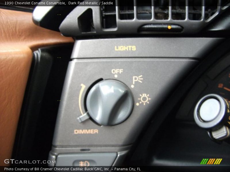 Dark Red Metallic / Saddle 1990 Chevrolet Corvette Convertible