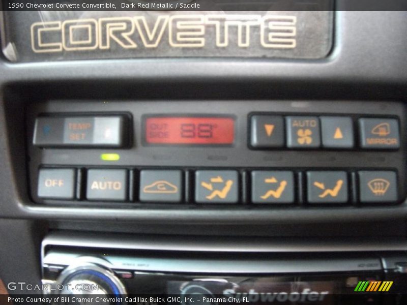 Dark Red Metallic / Saddle 1990 Chevrolet Corvette Convertible