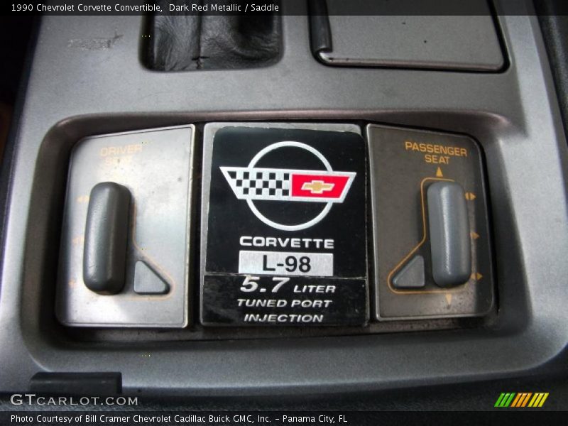 Dark Red Metallic / Saddle 1990 Chevrolet Corvette Convertible