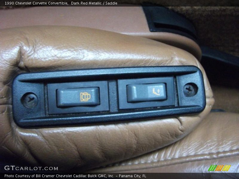 Dark Red Metallic / Saddle 1990 Chevrolet Corvette Convertible