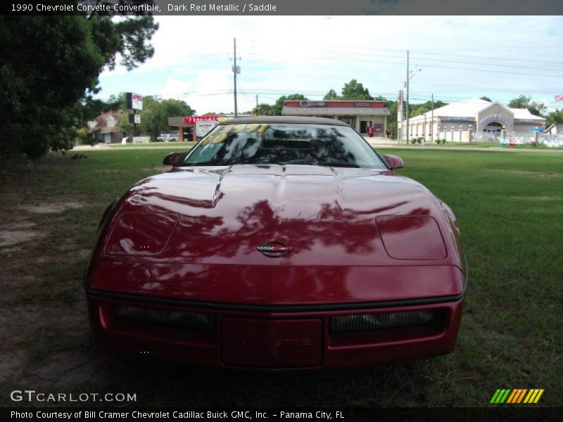 Dark Red Metallic / Saddle 1990 Chevrolet Corvette Convertible
