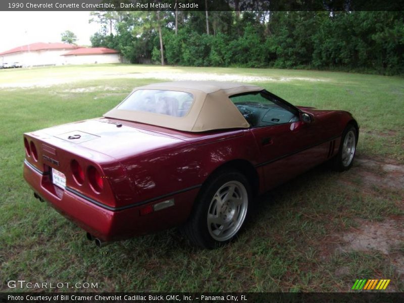 Dark Red Metallic / Saddle 1990 Chevrolet Corvette Convertible
