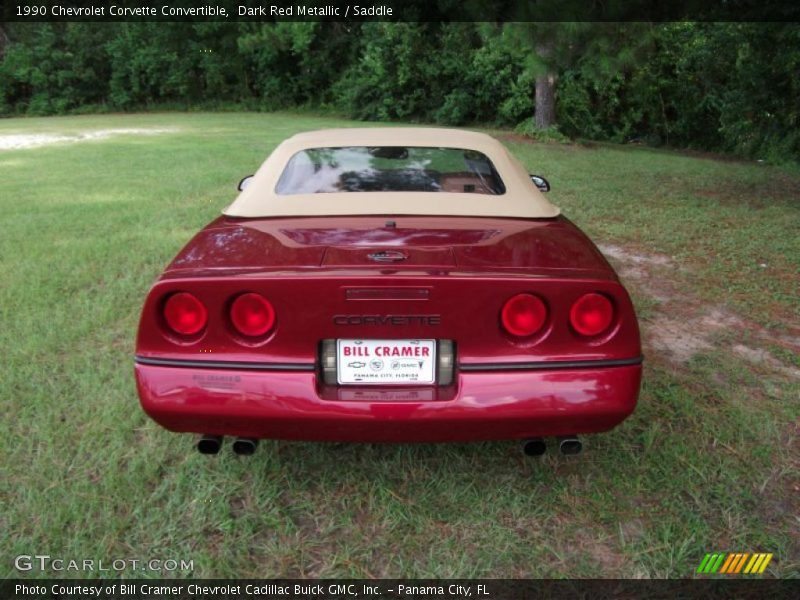 Dark Red Metallic / Saddle 1990 Chevrolet Corvette Convertible